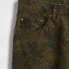 Floral Canvas Baggy Jeans
