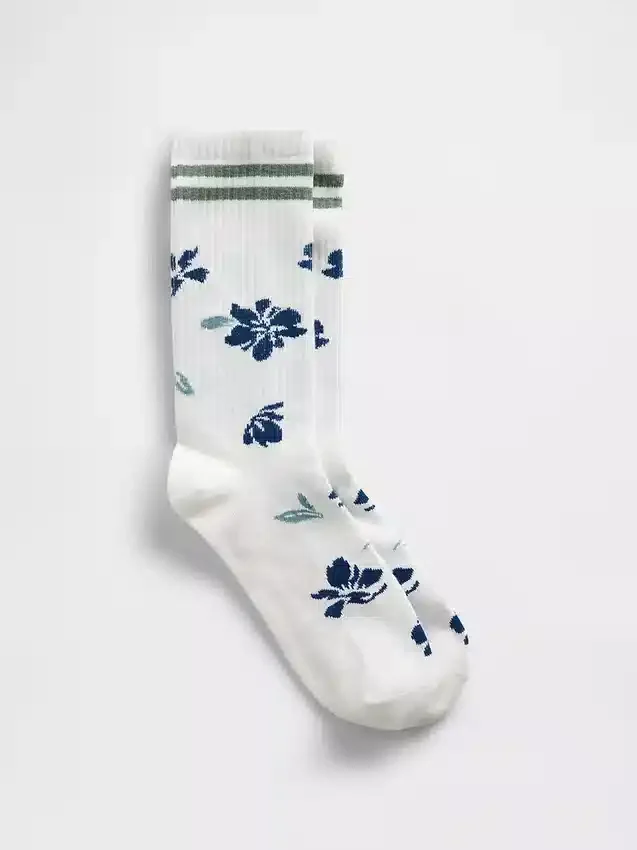 Floral Crew Socks