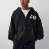 Gap × Awake Ny Heavyweight Oversized Logo Zip Hoodie