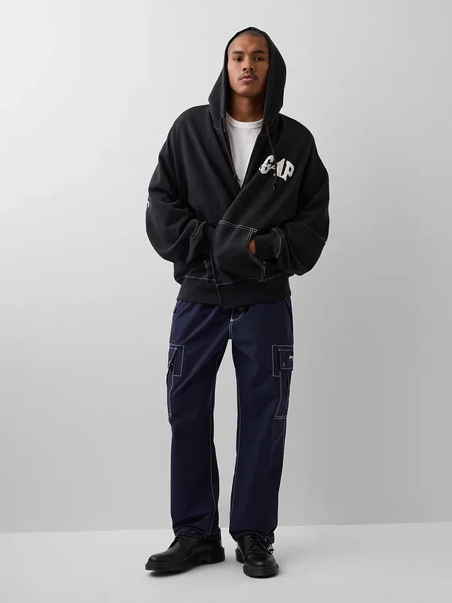 Gap × Awake Ny Heavyweight Oversized Logo Zip Hoodie