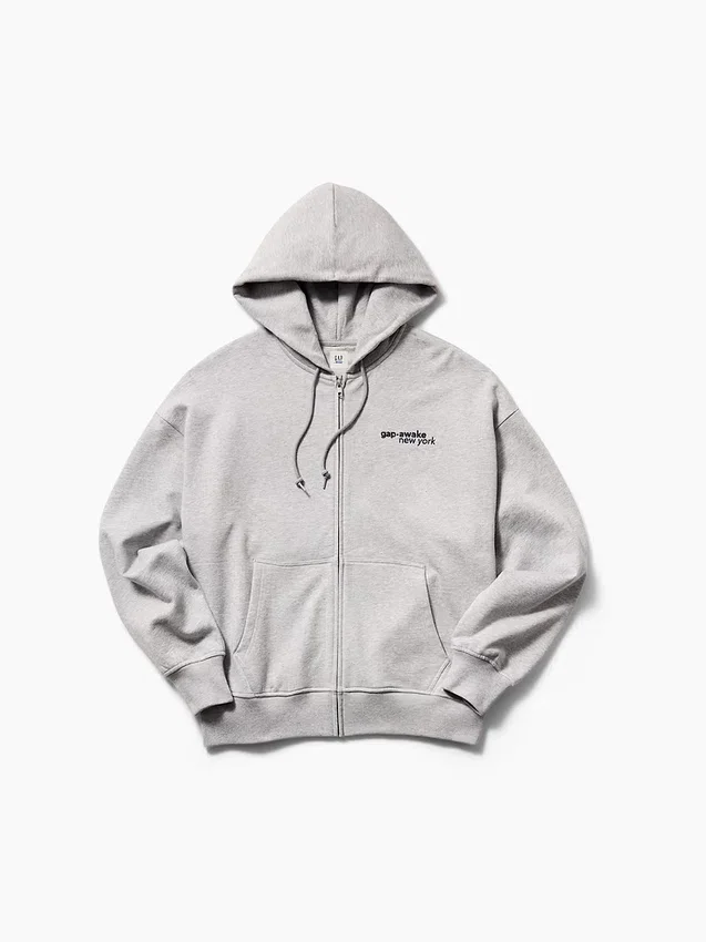 Gap × Awake Ny Heavyweight Oversized Logo Zip Hoodie