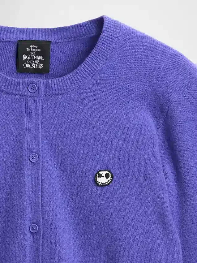 Gap × Disney Tim Burton's the Nightmare Before Christmas Cashsoft Skull Cardigan