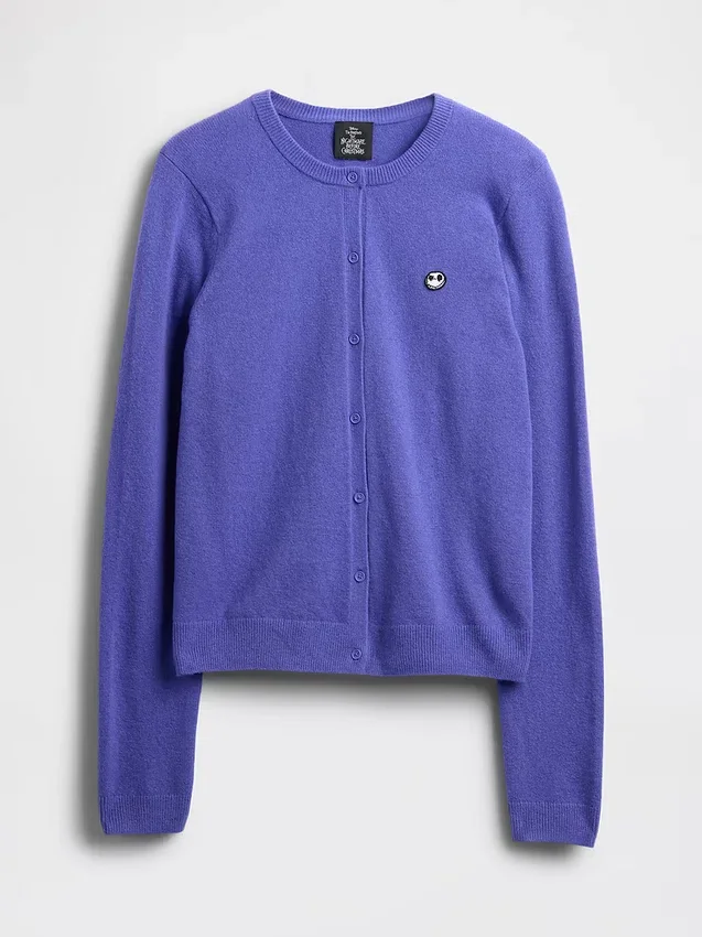 Gap × Disney Tim Burton's the Nightmare Before Christmas Cashsoft Skull Cardigan