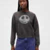 Gap × Disney Tim Burton's the Nightmare Before Christmas Heavyweight Skull Sweatshirt
