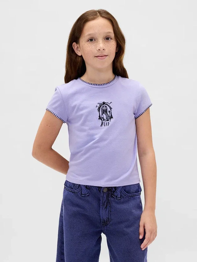 Gap × Disney Tim Burton's the Nightmare Before Christmas Kids Shrunken Graphic T-Shirt
