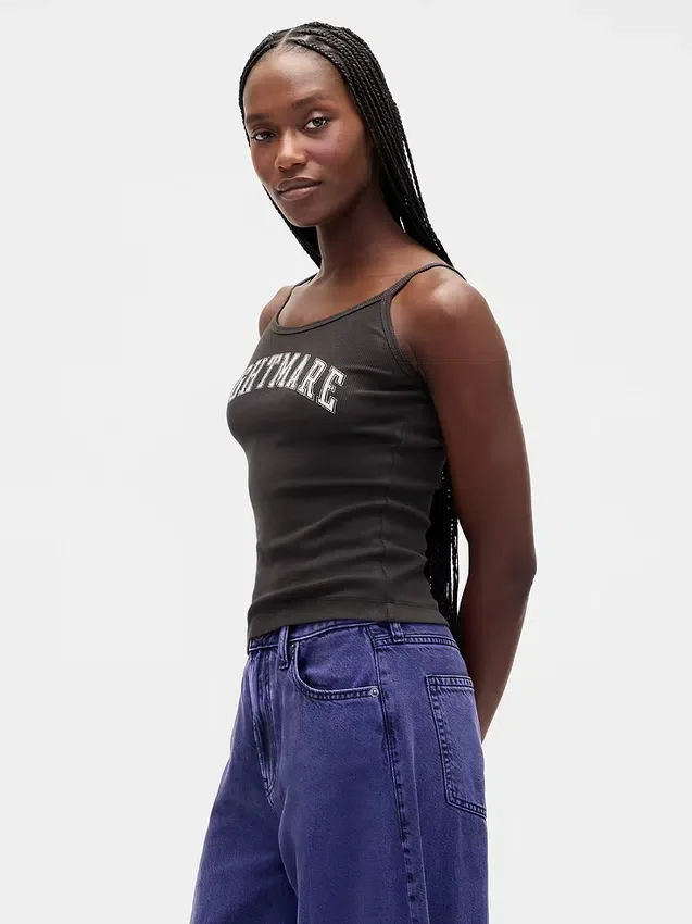Gap × Disney Tim Burton's the Nightmare Before Christmas Mini Rib Tank Top