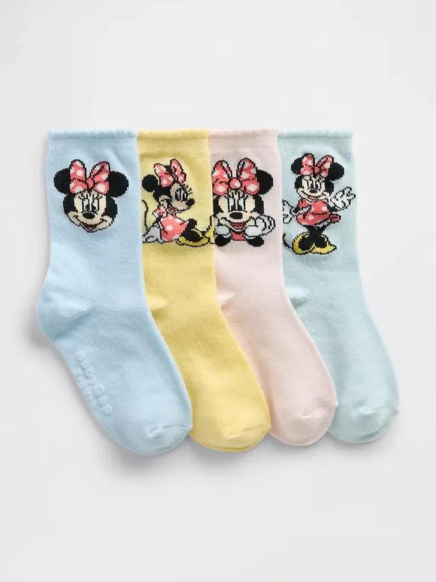 Gap × Disney Toddler Minnie Mouse Crew Socks (4-Pack)