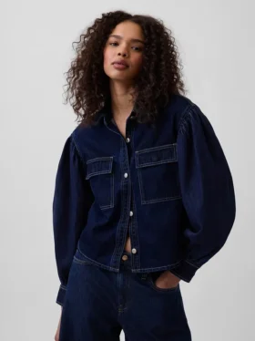 Gap × Hfr Balloon-Sleeve Denim Shirt by Latoucha