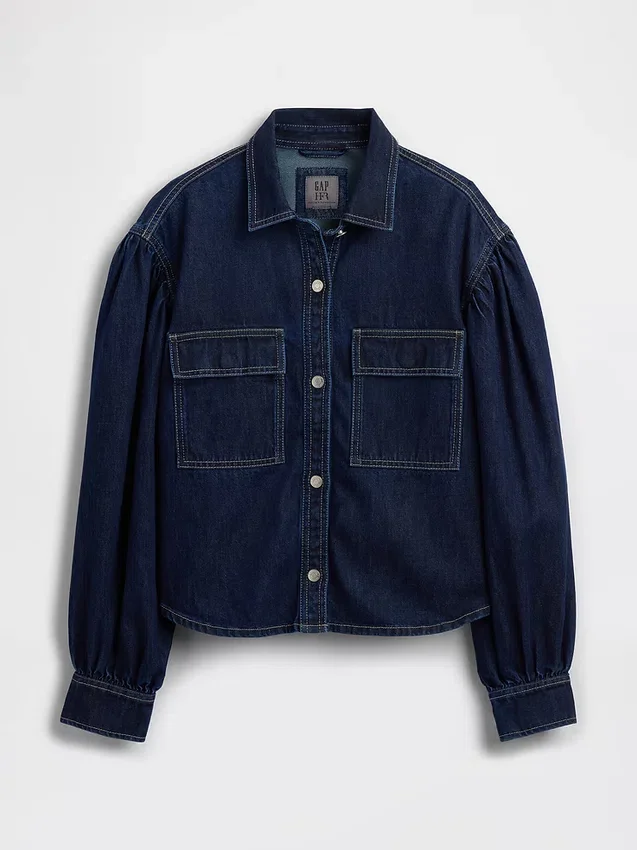Gap × Hfr Balloon-Sleeve Denim Shirt by Latoucha
