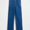 Gap × Hfr High Rise Pintuck Stride Wide-Leg Jeans by Atelier Ndigo
