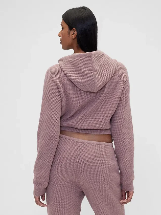 Gap × Summer Fridays Cashsoft Waffle Crop Hoodie