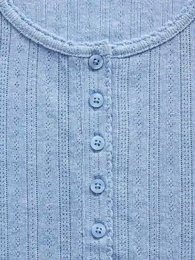Gap × Summer Fridays Pointelle Henley Pj Top