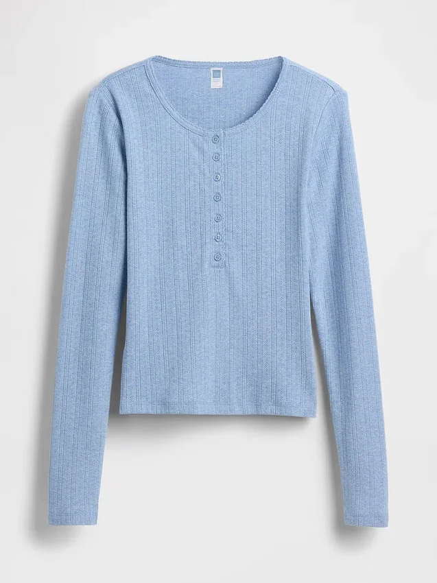 Gap × Summer Fridays Pointelle Henley Pj Top