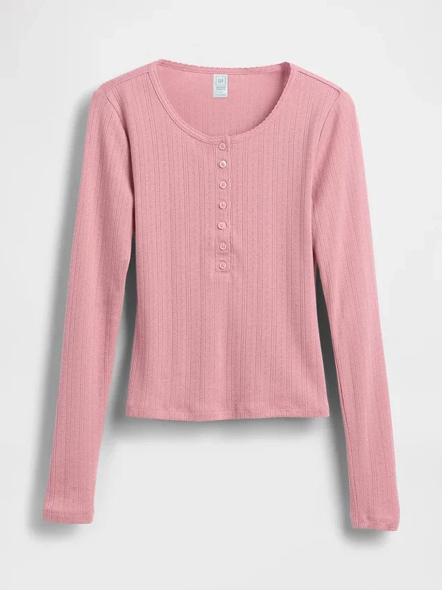 Gap × Summer Fridays Pointelle Henley Pj Top