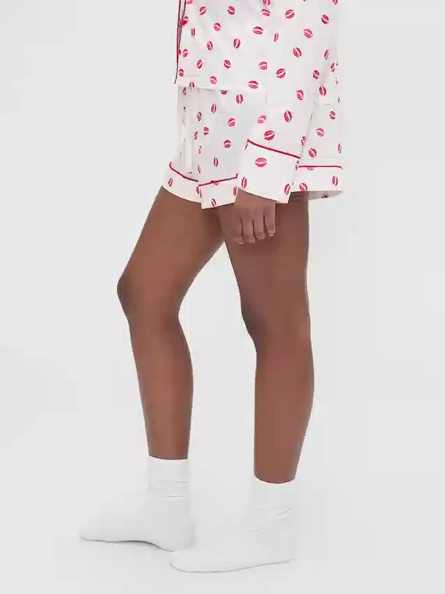 Gap × Summer Fridays Poplin Kiss Pj Boxer Shorts
