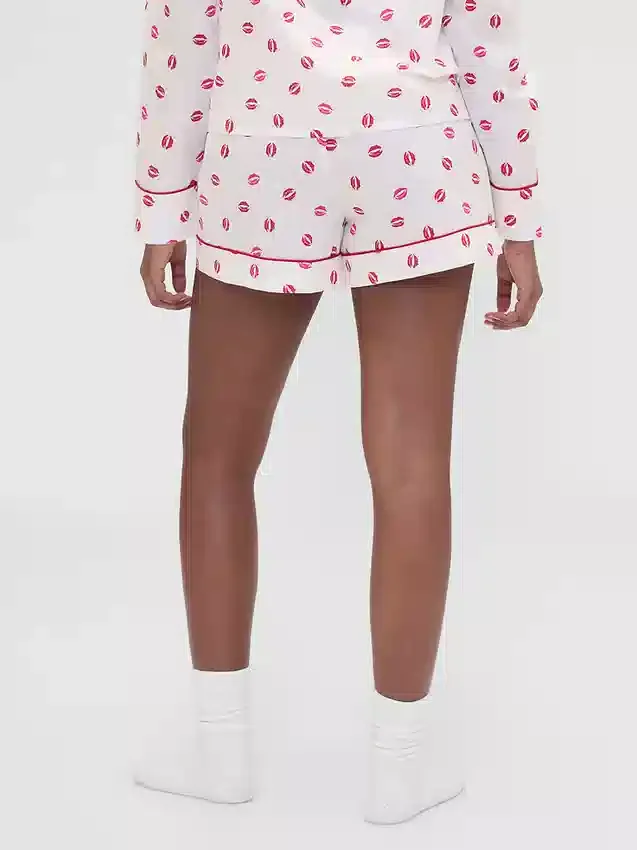 Gap × Summer Fridays Poplin Kiss Pj Boxer Shorts