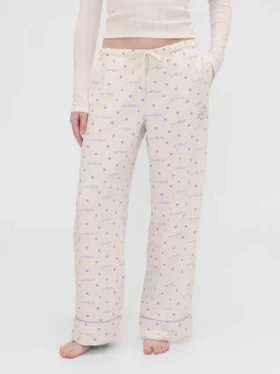 Gap × Summer Fridays Relaxed Flannel Dotted Pj Pants