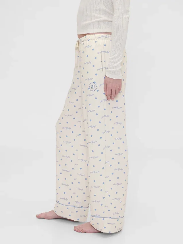 Gap × Summer Fridays Relaxed Flannel Dotted Pj Pants