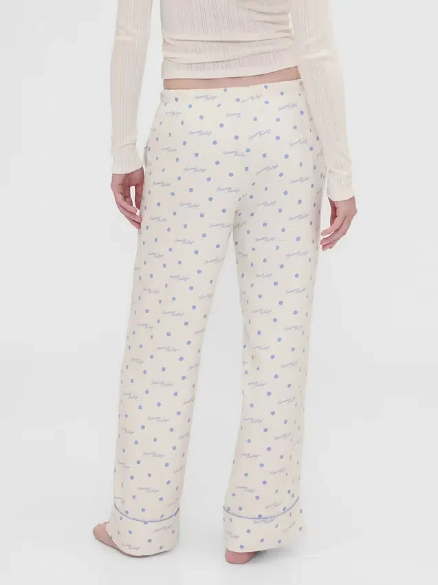 Gap × Summer Fridays Relaxed Flannel Dotted Pj Pants