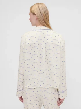 Gap × Summer Fridays Relaxed Flannel Dotted Pj Shirt