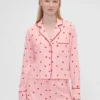Gap × Summer Fridays Relaxed Flannel Hearts Pj Shirt