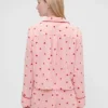 Gap × Summer Fridays Relaxed Flannel Hearts Pj Shirt