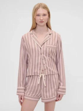 Gap × Summer Fridays Relaxed Flannel Stripe Pj Shirt