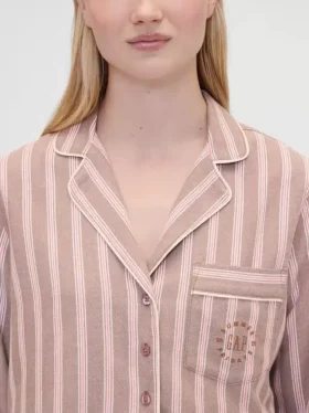 Gap × Summer Fridays Relaxed Flannel Stripe Pj Shirt