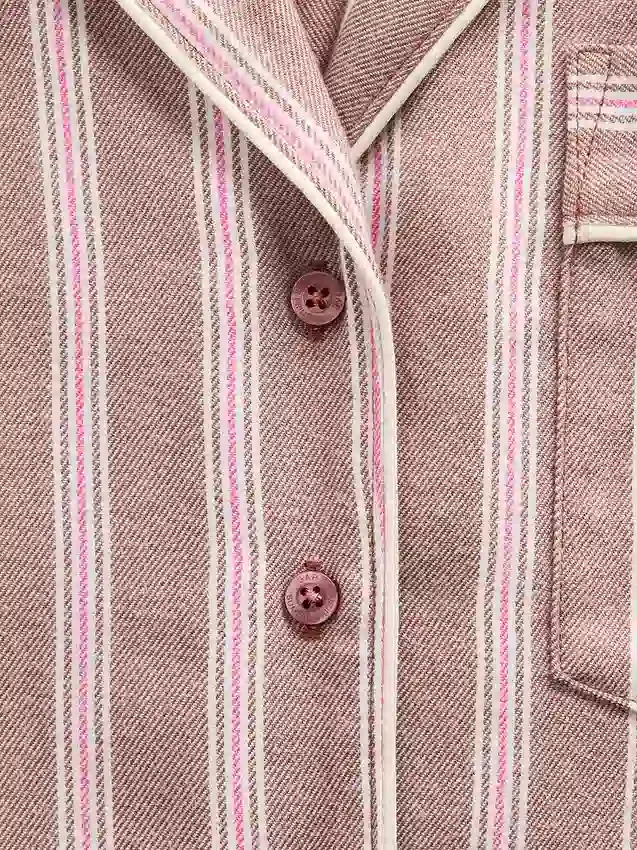 Gap × Summer Fridays Relaxed Flannel Stripe Pj Shirt