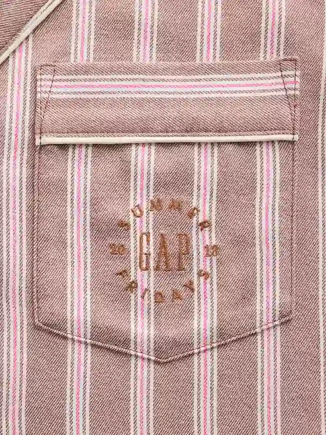 Gap × Summer Fridays Relaxed Flannel Stripe Pj Shirt