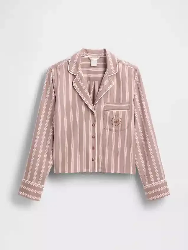 Gap × Summer Fridays Relaxed Flannel Stripe Pj Shirt