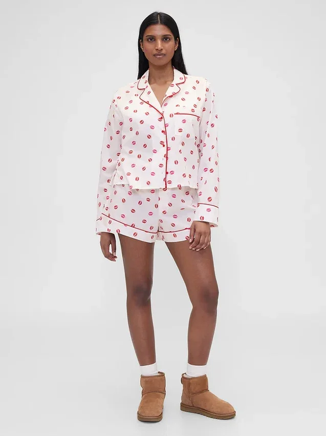 Gap × Summer Fridays Relaxed Poplin Kiss Pj Shirt