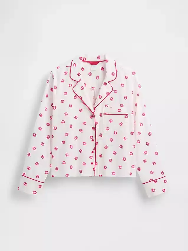 Gap × Summer Fridays Relaxed Poplin Kiss Pj Shirt