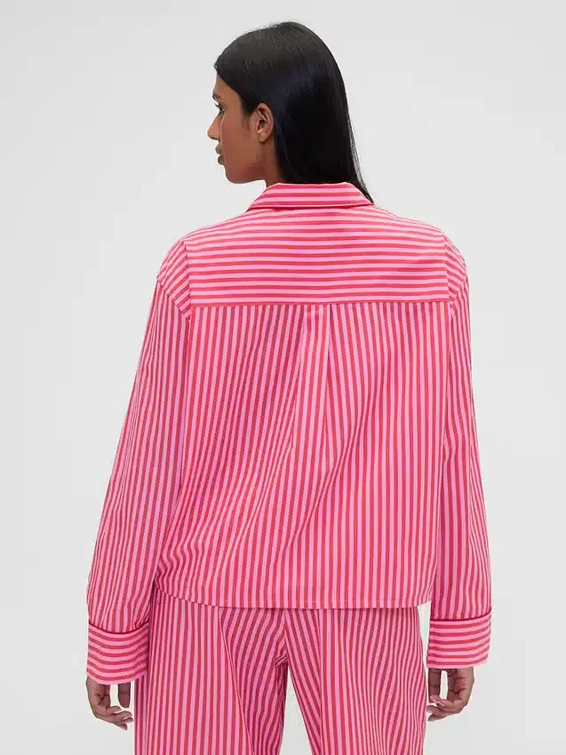 Gap × Summer Fridays Relaxed Poplin Stripe Pj Shirt