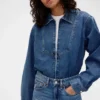 Gap × Victoria Beckham Denim Zip Shirt
