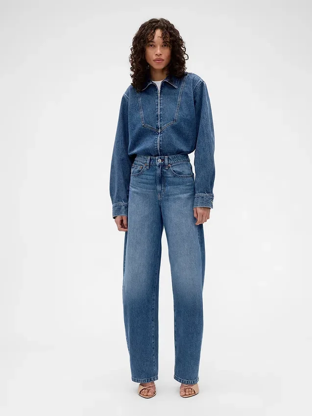Gap × Victoria Beckham Denim Zip Shirt