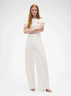 Gap × Victoria Beckham High Rise Pleated Arc Trouser
