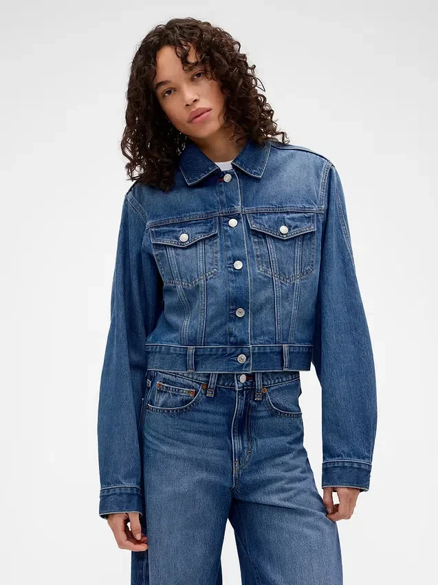 Gap × Victoria Beckham Relaxed Crop Denim Jacket