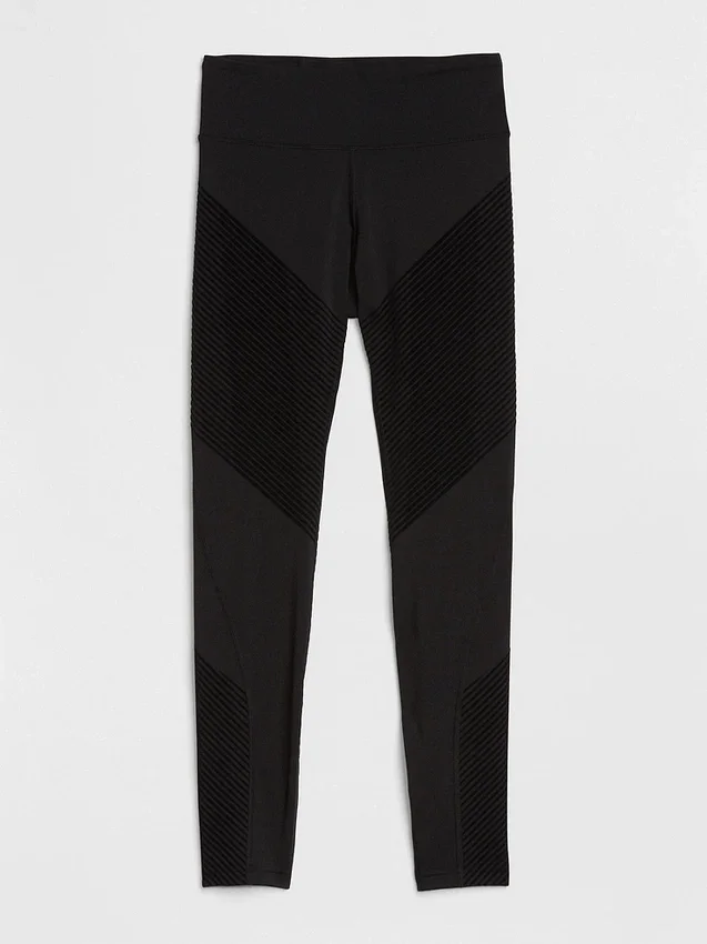 Gapfit High Rise Textured Stripe Leggings in Sculpt Compression