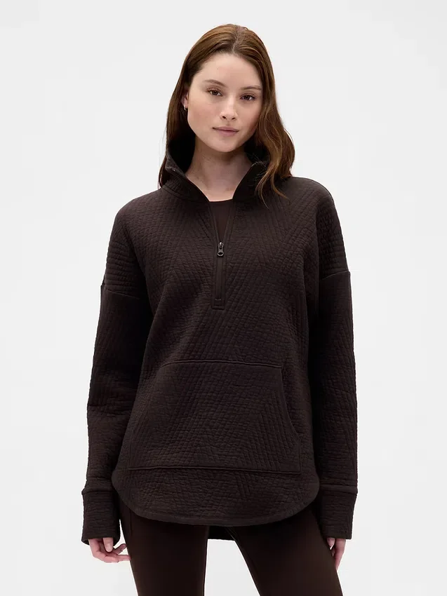 Gapfit Quilted Jacquard Half-Zip Pullover