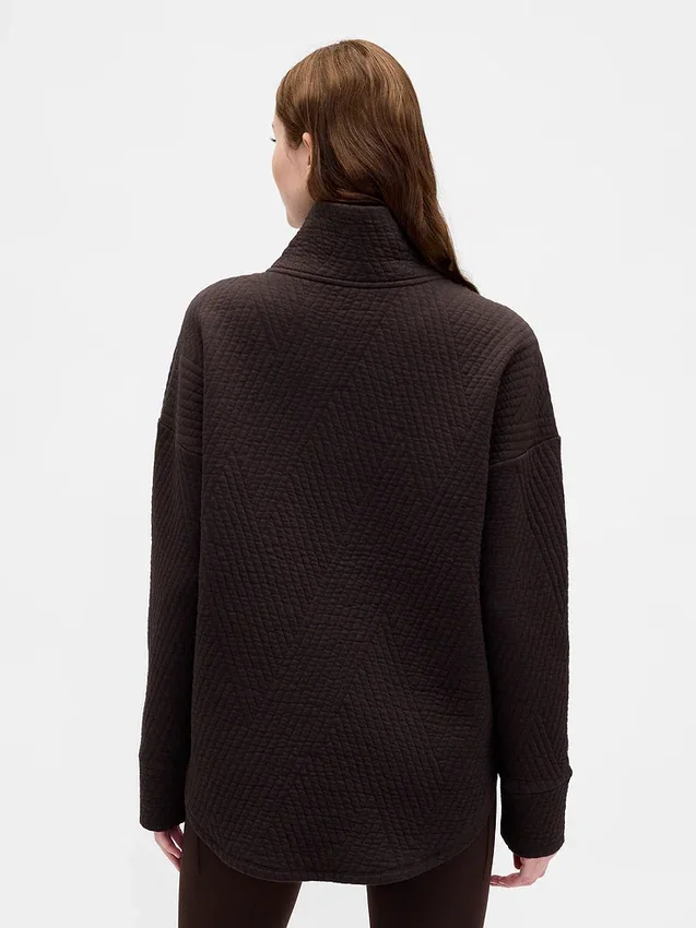 Gapfit Quilted Jacquard Half-Zip Pullover