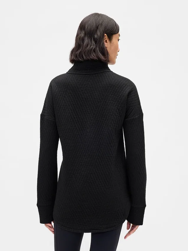 Gapfit Quilted Jacquard Half-Zip Pullover