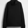 Gapfit Quilted Jacquard Knit Funnel-Neck Pullover