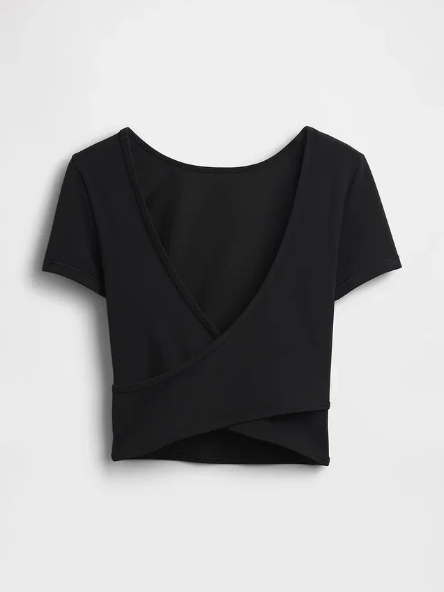 Gapfit Smooth Reversible Wrap Crop Top