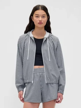 Gapfit Tech Gingham Windbreaker