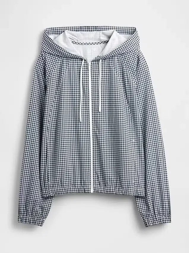 Gapfit Tech Gingham Windbreaker