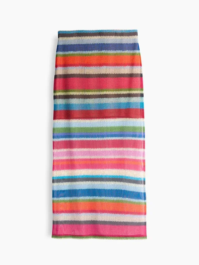 Gapstudio Happy Stripe Sheer Maxi Skirt