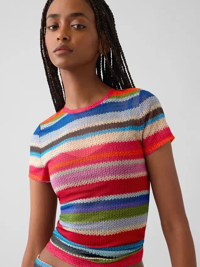 Gapstudio Happy Stripe Sheer T-Shirt
