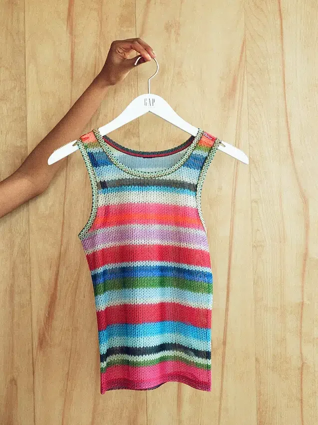 Gapstudio Happy Stripe Sheer Tank Top
