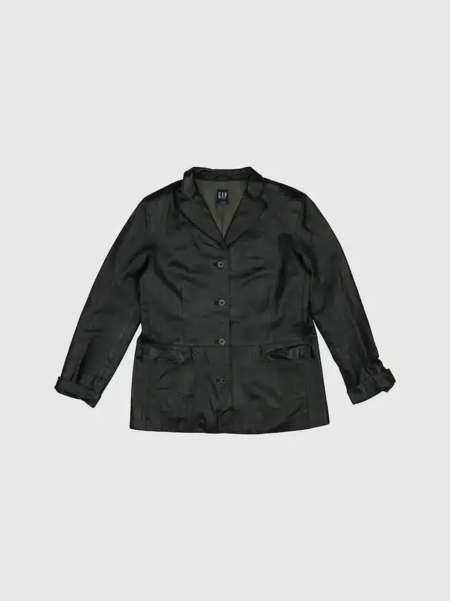 Gapvintage Womens 90S Leather Jacket - L